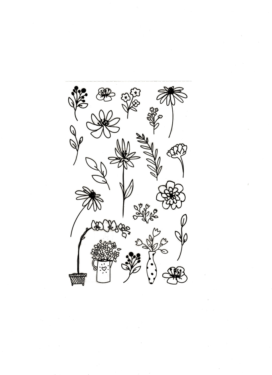 Pen & Ink Flowers