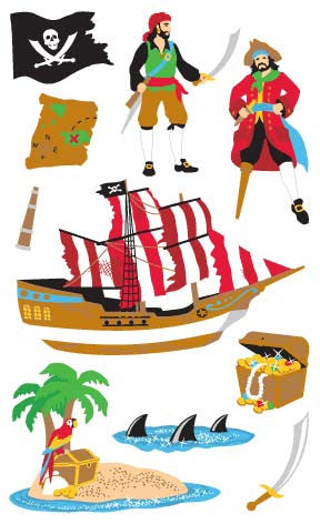 Pirates Stickers - Mrs. Grossman's