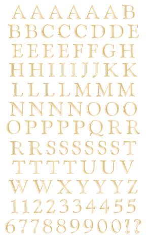 Classic Alphabet, Gold, Reflections Stickers - Mrs. Grossman's