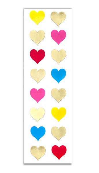 Mini heart stickers transparent - 12 colors • Your Personal Organizer