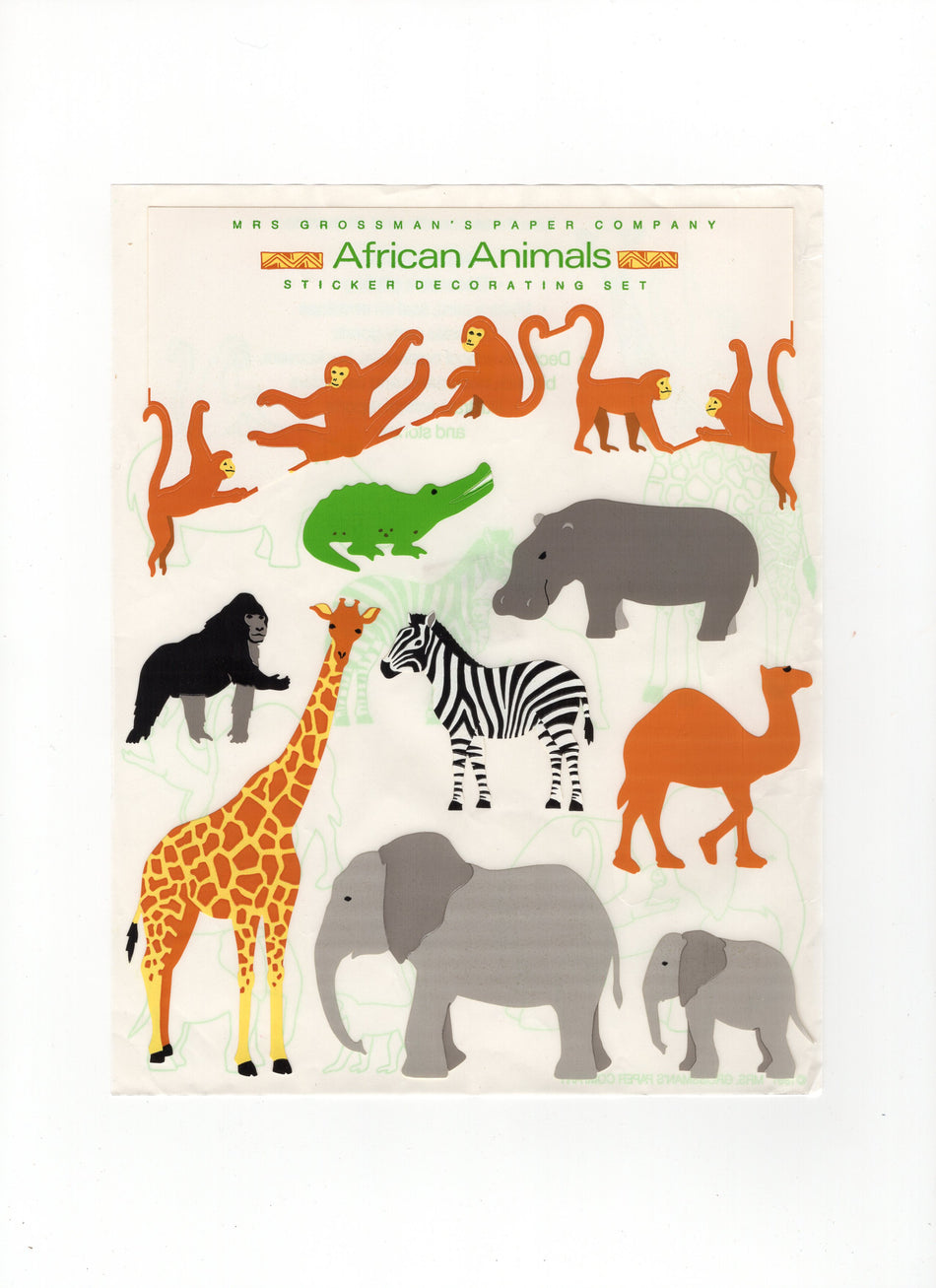 African Animals Sticker Decoration Set