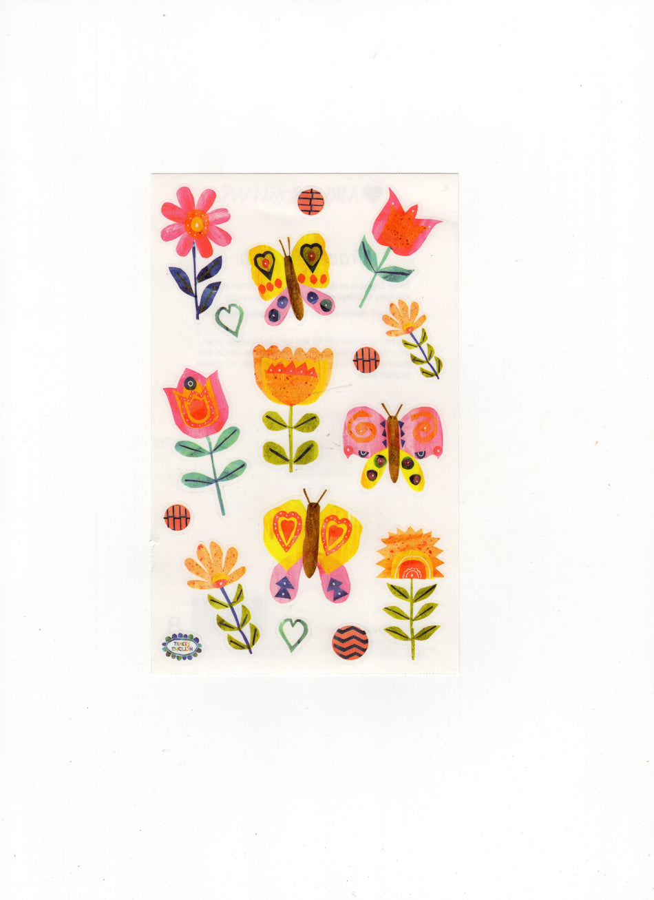 Collaged Butterflies & Blooms