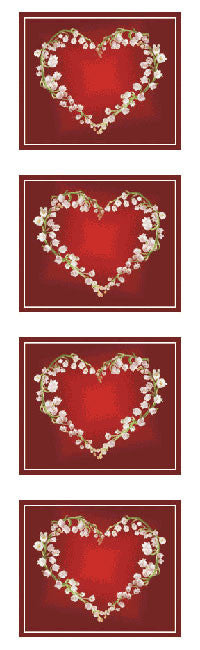 Lily of the Valley Heart Stickers - Mrs. Grossman's