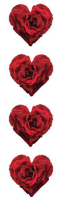 Red Rose Heart Stickers - Mrs. Grossman's