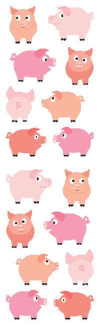 Chubby Pigs Stickers - Mrs. Grossman's