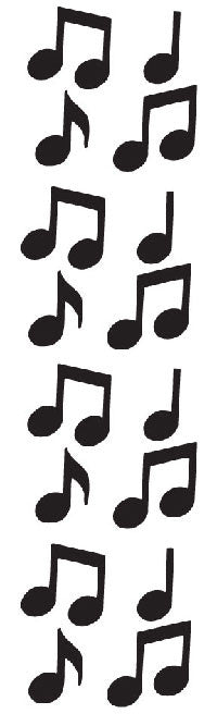 Music Notes Stickers, black - Mrs. Grossman's