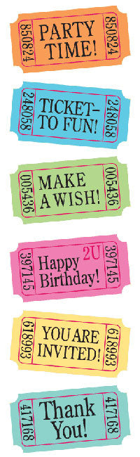 Party Tickets Stickers - Mrs. Grossman's