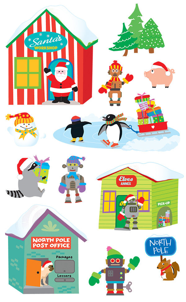 Santa's Village Stickers - Mrs. Grossman's