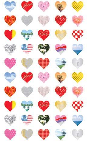 25th Anniversary Hearts, Reflections Stickers - Mrs. Grossman's