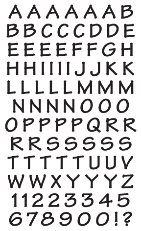Casual Alphabet, black Stickers - Mrs. Grossman's