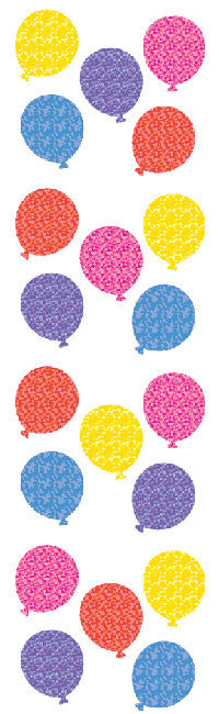 Balloons, sm, Sparkle Stickers - Mrs. Grossman's