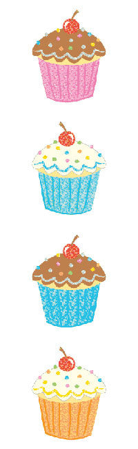 Delightful Cupcake, Sparkle Stickers - Mrs. Grossman's