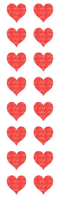 Hearts, Red sm, sparkle Stickers - Mrs. Grossman's