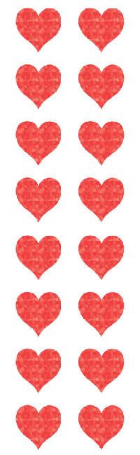 Hearts, Red sm, sparkle Stickers - Mrs. Grossman's