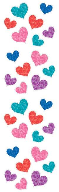 Jewel Hearts, Sparkle Stickers - Mrs. Grossman's