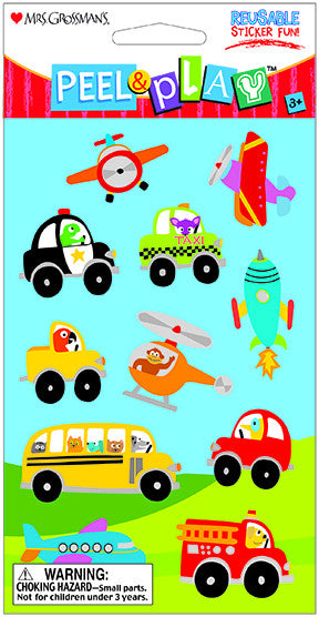 Peel & Play 4" Strip-Transportation Stickers - Mrs. Grossman's