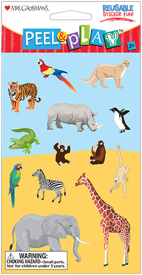 Peel & Play 4" Strip-Zoo Stickers - Mrs. Grossman's
