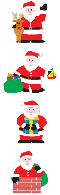 Happy Santa Stickers - Mrs. Grossman's