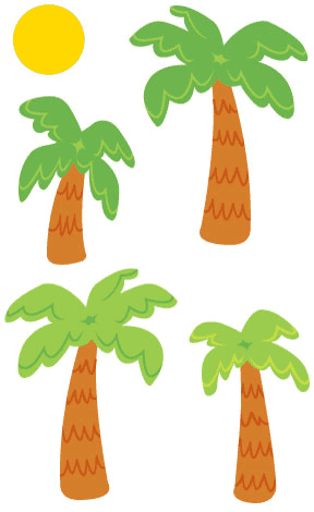 Palm Trees & Sun Stickers - Mrs. Grossman's