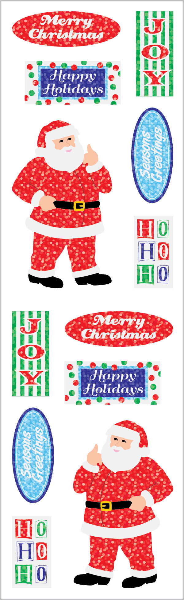Santa Says, Sparkle Stickers