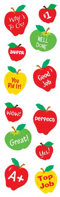 School Days Apples Stickers - Mrs. Grossman's