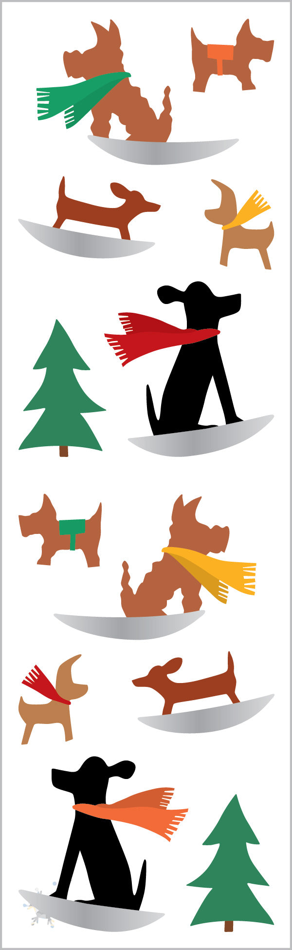 Winter Dog Fun Stickers - Mrs. Grossman's