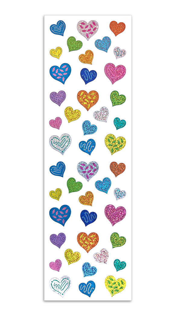 Valentine's Day Tagged tiny heart stickers - Mrs. Grossman's