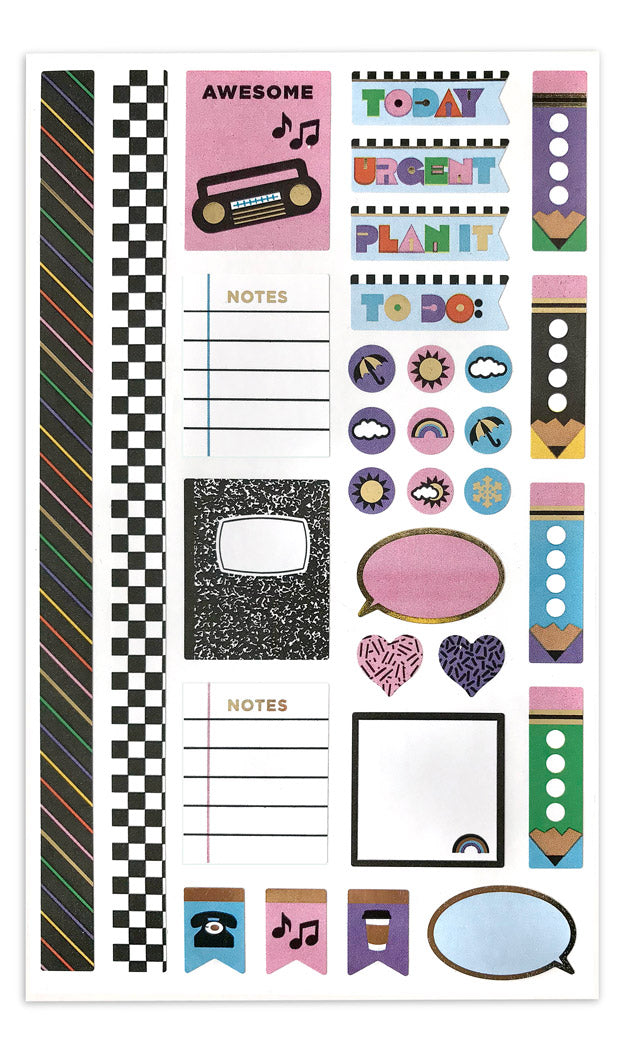 90's Throwback Planner Accents - Mrs. Grossman's