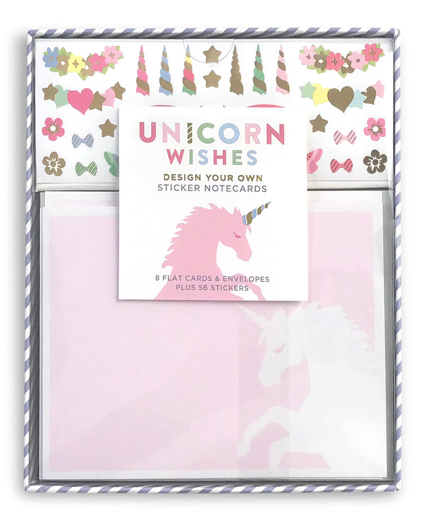 Unicorn Wishes Design Your Own Sticker Notecards - Mrs. Grossman's