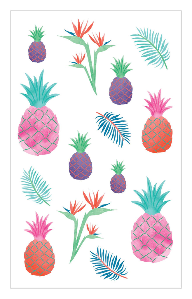 Watercolor Pineapples Stickers - Mrs. Grossman's